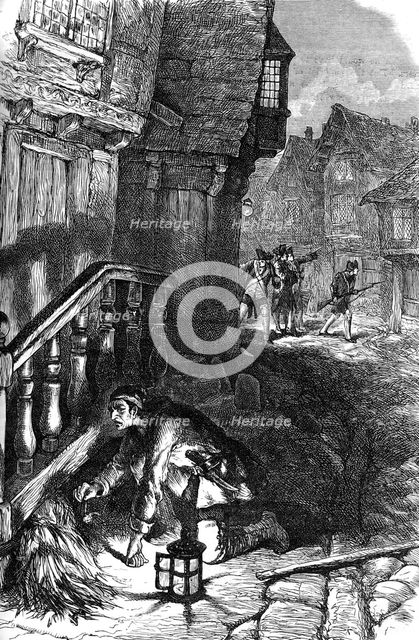 Detection of an incendiary, American Revolutionary War, c1776 (c1880). Artist: Unknown