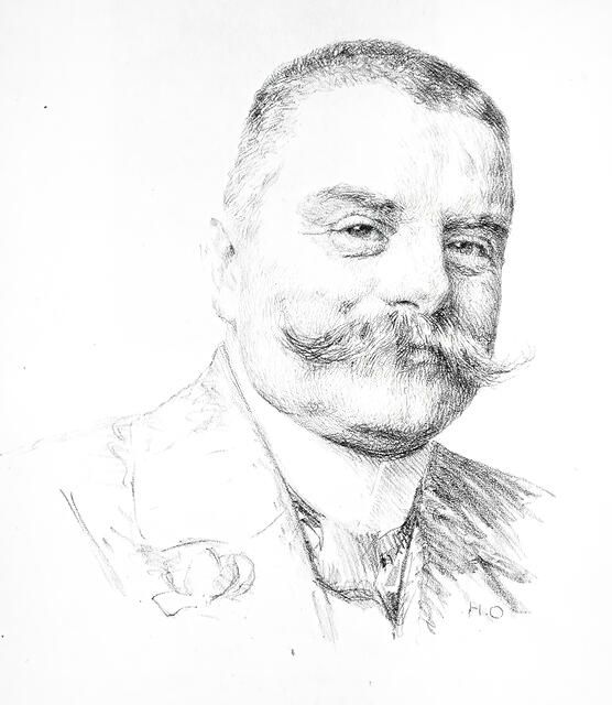 Detlev von Liliencron, c1898. Creator: Hans Olde.