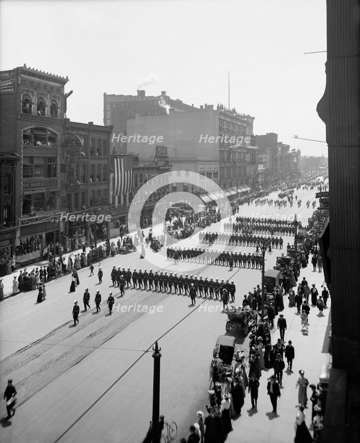 Detroit commandery, no. 1, state encampment, Michigan K.T. [Knights Templar], between 1900 and 1910. Creator: Unknown.
