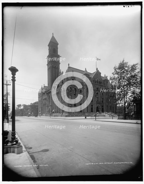 Detroit post office, c1900. Creator: Unknown.