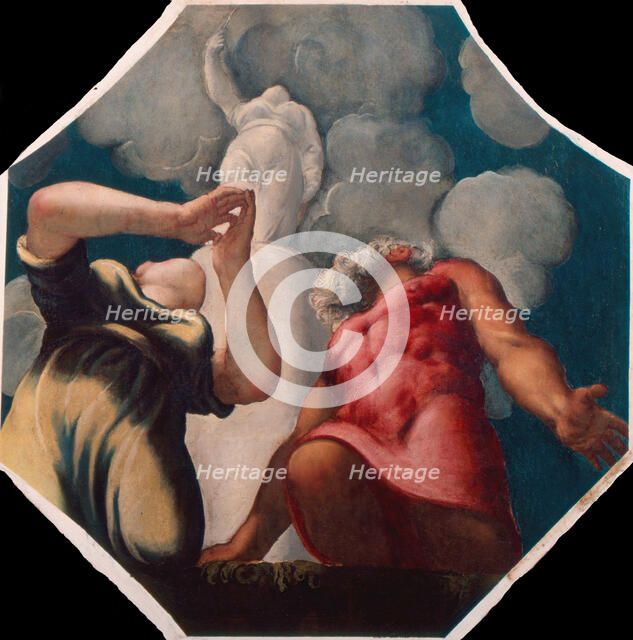Deucalion and Pyrrha. Artist: Tintoretto, Jacopo (1518-1594)