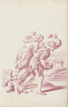Deucalion and Pyrrha, c.1701. Creator: Jacob Toorenvliet