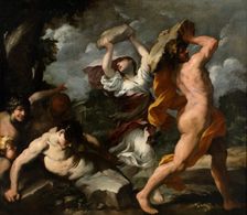 Deucalion and Pyrrha, c1635-1640. Creator: Bottala, Giovanni Maria (1613-1644)