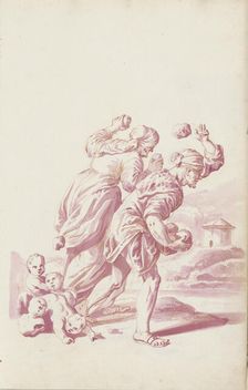 Deucalion and Pyrrha, c.1701. Creator: Jacob Toorenvliet
