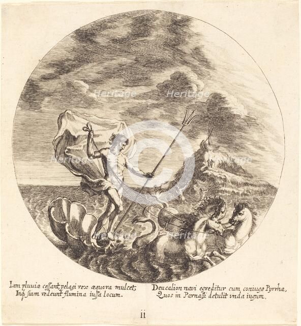 Deucalion and Pyrrha Land on Parnassus, 1665. Creator: Georg Andreas Wolfgang.