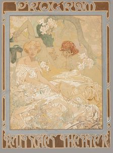 Deutsches Schauspielhaus. Theatre programme, 1908. Creator: Mucha, Alfons Marie (1860-1939)