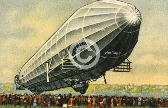 Deutschland LZ 7 zeppelin, 1910, (1932). Creator: Unknown.
