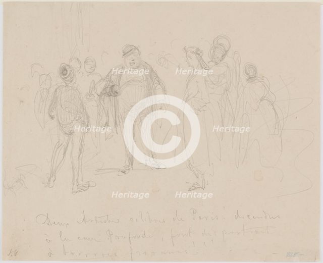 Deux Artistes Célèbres de Paris, 1858. Creator: James Abbott McNeill Whistler.