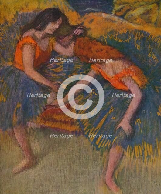 'Deux Danseuses Corsages Jaunes', c1902. Artist: Edgar Degas.