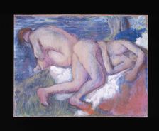 Deux femmes au bain (Two Women Bathing), c. 1895. Creator: Degas, Edgar (1834-1917)
