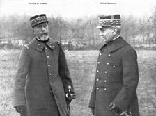 'Deux Generaux atteints par la meme balle, le 12 mars 1915 1915. Creator: Unknown