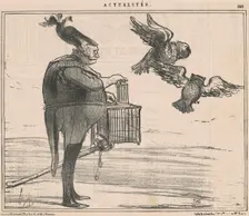 Deux Grands-Ducs lâchés de nouveau vers Sébastopol., c1850s. Creator: Honore Daumier