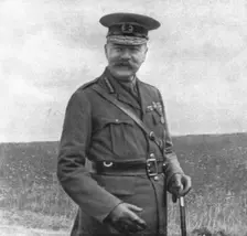 Deux grands morts; Lord Kitchener photographie a son dernier voyage en France... 1916 (1924) Creator: Unknown