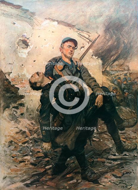 ''Deux Heros; Tableau de Georges Scott.', 1915. Creator: Georges Bertin Scott.