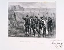 Deux heures, c'est si vite passe quand il fait beau Siege of Paris, 1870-1871 (1871). Artist: Auguste Bry