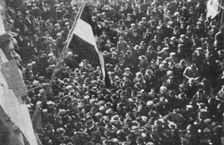 Deux incidents en Suise; Trois Instantanes de l'incident du drapeau Allemand de...,1916. Creator: Unknown