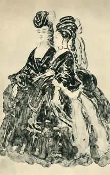 Deux Lorettes mid-late 19th century, (1943). Creator: Constantin Guys