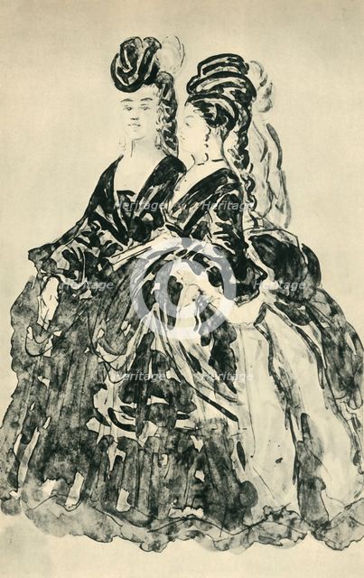 'Deux Lorettes', mid-late 19th century, (1943). Creator: Constantin Guys.