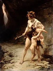 Deux meres ('Two Mothers'), 1888. Artist: Leon-Maxime Faivre