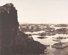 Deuxième Cataracte, Rocher d'Abouçir, Rapides et Ilots Granitiques, 1851. Creator: Félix Teynard