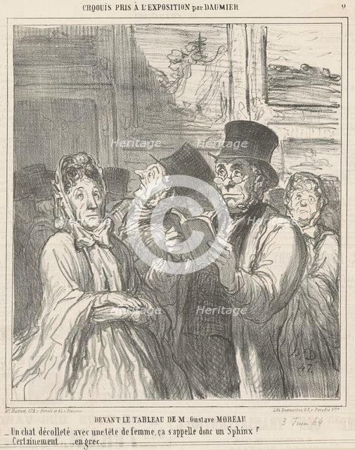 Devant le tableau de Monsieur Gustave Moreau, 19th century. Creator: Honore Daumier.