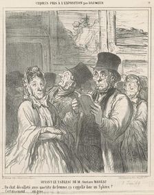 Devant le tableau de Monsieur Gustave Moreau, 19th century. Creator: Honore Daumier