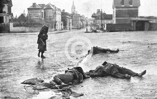 'Devant les Falaises de L'Aisne; Le 20 septembre', 1914. Creator: Unknown.