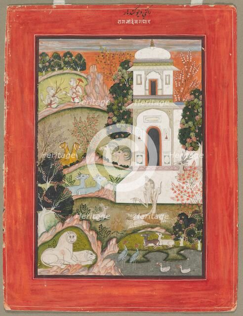 Devagandhara Ragini: An Ascetic in Retreat, from the Ragamala Series, c. 1760. Creator: Unknown.