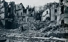Devastated buildings, from the inner Temple garden 1941