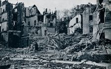 Devastated buildings, from the inner Temple garden 1941