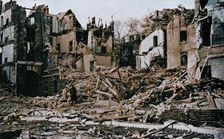 Devastated buildings, from the inner Temple garden 1941. Creator: Unknown