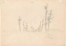Devastated Landscape [verso], 1918. Creator: John Singer Sargent