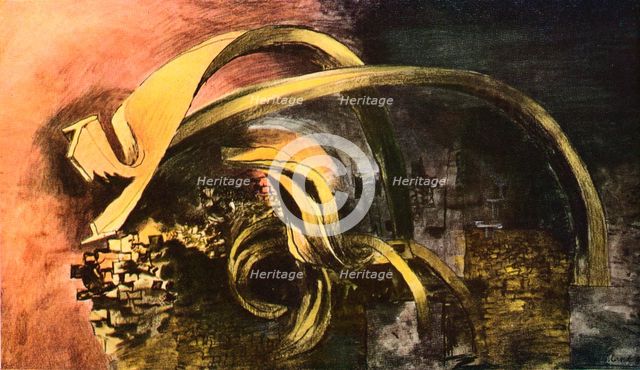 'Devastation, 1941, City. Twisted Girders (1)', 1941. Artist: Graham Sutherland.