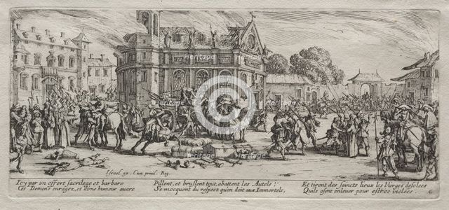 Devastation of a Monastery. Creator: Jacques Callot (French, 1592-1635).