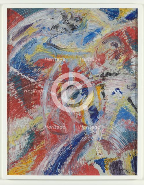 Development of a Theme in Red: Carnival, 1914. Creator: Jules Schmalzigaug.
