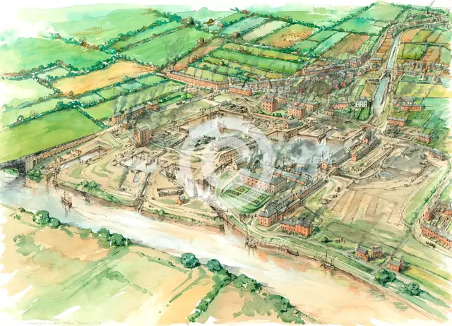 Development of  Stourport c1809, (c1980-2010) Artist: Peter Dunn.