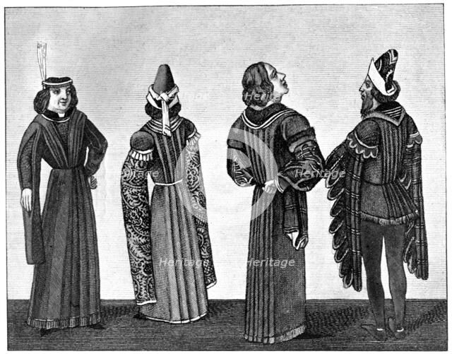 Development of the sleeve, 15th century, (1910). Artist: Unknown