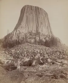Devil's Tower From West side showing millions of tons of fallen rock Tower 800..., 1890. Creator: John C. H. Grabill