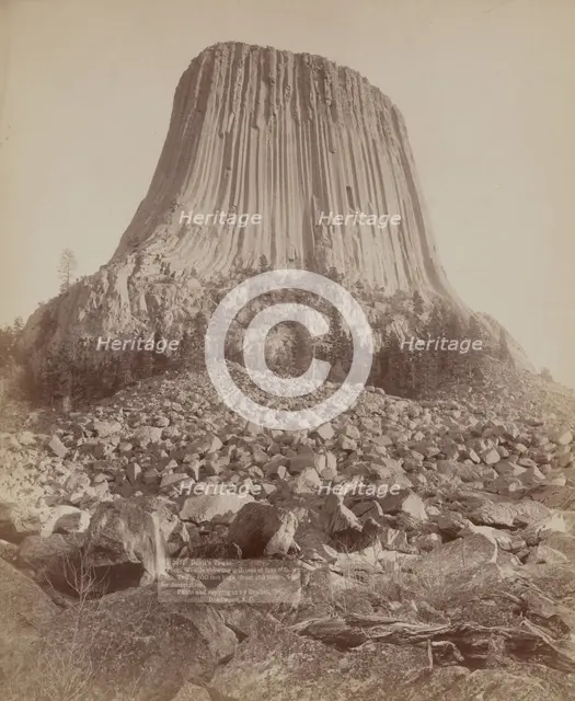Devil's Tower From West side showing millions of tons of fallen rock Tower 800..., 1890. Creator: John C. H. Grabill.