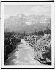 Devil's Canyon, looking down, Alberta, (1902?). Creator: Unknown
