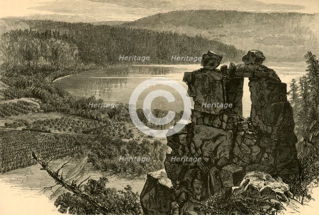 'Devil's Door-way, Devil's Lake, Wisconsin', 1874.  Creator: Alfred Waud.