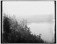 Devil's Lake from Observatory Hill, Wisconsin, between 1880 and 1899. Creator: Unknown