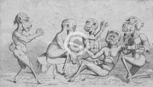 'Devils at Home - Breathing a Vein', c19th century. Artist: Unknown.