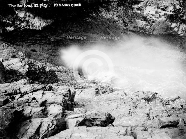 Devil's Bellows Kynance Cove, Mullion, Cornwall, 1907. Artist: Alfred Newton & Sons.