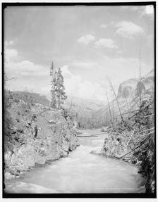 Devil's Canon i.e. Canyon, looking up, Alberta, c1902. Creator: Unknown