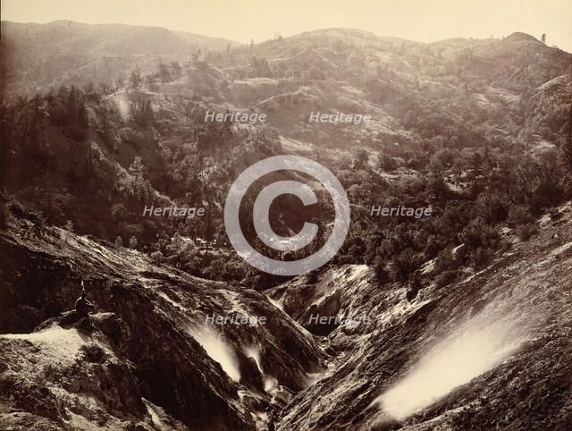 Devil's Canyon, Geysers, Looking Down, 1868-70. Creator: Carleton Emmons Watkins.