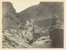 Devil's Gate, (From Below) Weber Canon, Wasatch Mountain, 1868/69. Creator: Andrew Joseph Russell