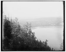 Devil's Lake from Observatory Hill, Wisconsin, between 1880 and 1899. Creator: Unknown