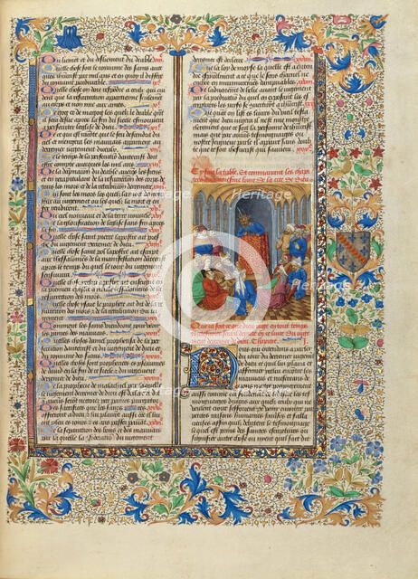 Devils Preaching, about 1440-1450. Creator: Master of the Oxford Hours.