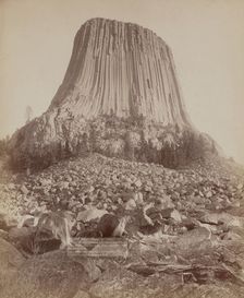 Devil's Tower From West side showing millions of tons of fallen rock Tower 800..., 1890. Creator: John C. H. Grabill